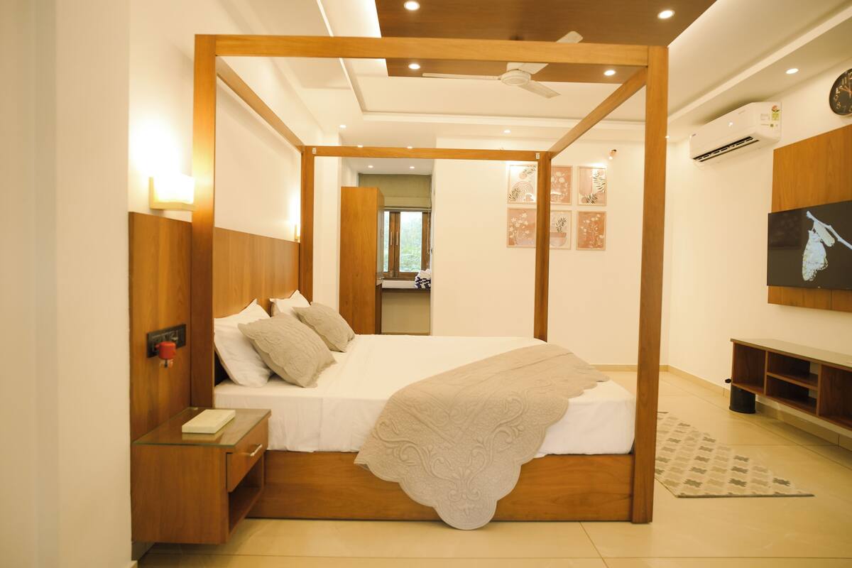 Ropa de cama de alta calidad, wifi gratis y muebles diferentes 