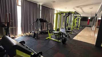Leilighet, 2 soverom, balkong, hageutsikt | Treningsstudio