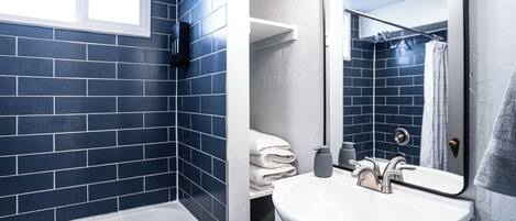Hair dryer, towels