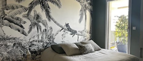 1 chambre, fer et planche à repasser, accès Internet, draps fournis