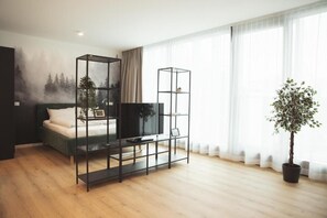 Blackout curtains, soundproofing, free WiFi, bed sheets - Black Forest Suites (Achern)