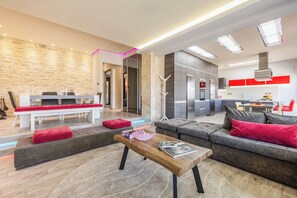 Living area - Stone Build Modern and Traditional Villa near Heraklion (Agios Syllas)