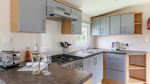 Fridge, oven, stovetop, toaster - Silver Caravan, Sleeps 8. With dedicated parking.P (Kidwelly, Carmarthenshire)