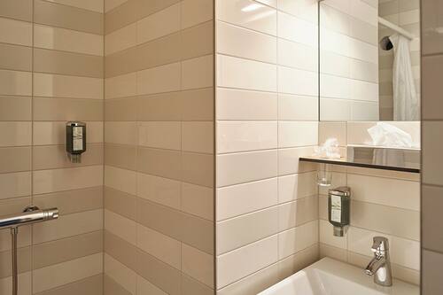 Habitación individual básica | Baño | Secadora de cabello, toallas, jabón, shampoo