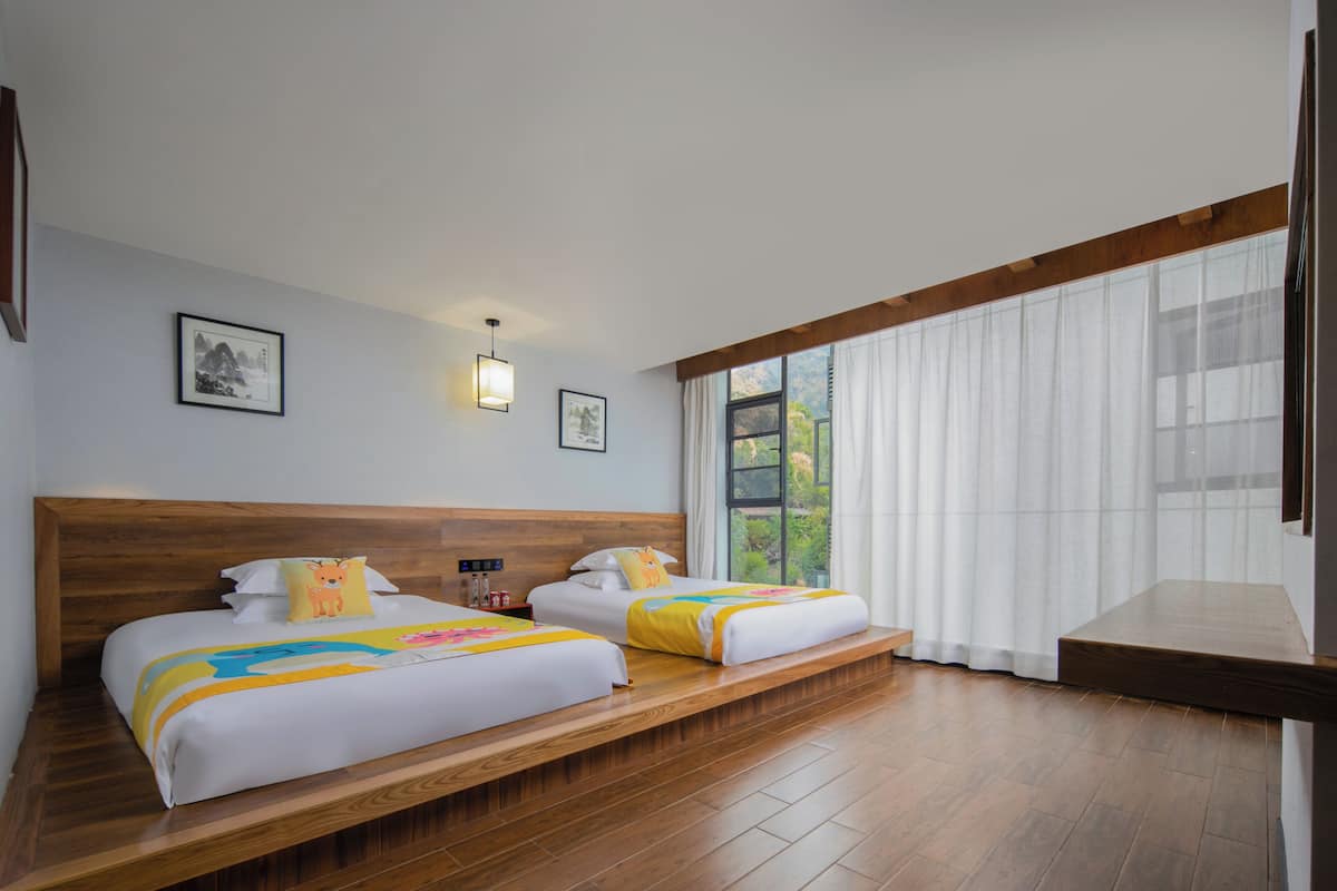 Family Triple Room, Multiple Beds | Desk, laptop workspace, blackout drapes, free WiFi