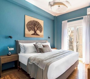 1 bedroom, iron/ironing board, WiFi (free), bed sheets - Kalypso Acropolis View Rooftop | 6 min to Metro (Athens)