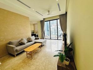 Deluxe Apartment, Balcony, City View | Living area - The Manor Presidential Suites KLCC  (Kuala Lumpur)