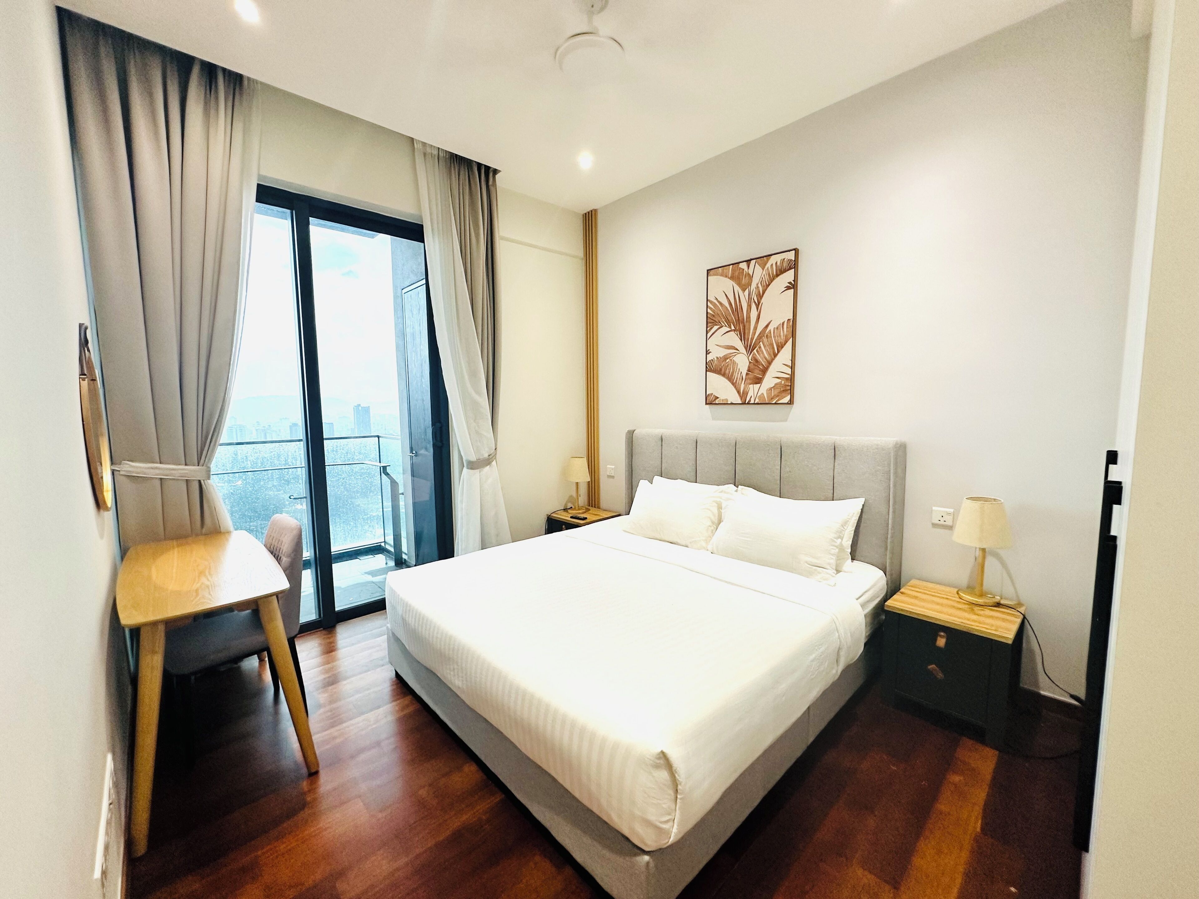 In-room safe, desk, laptop workspace, soundproofing