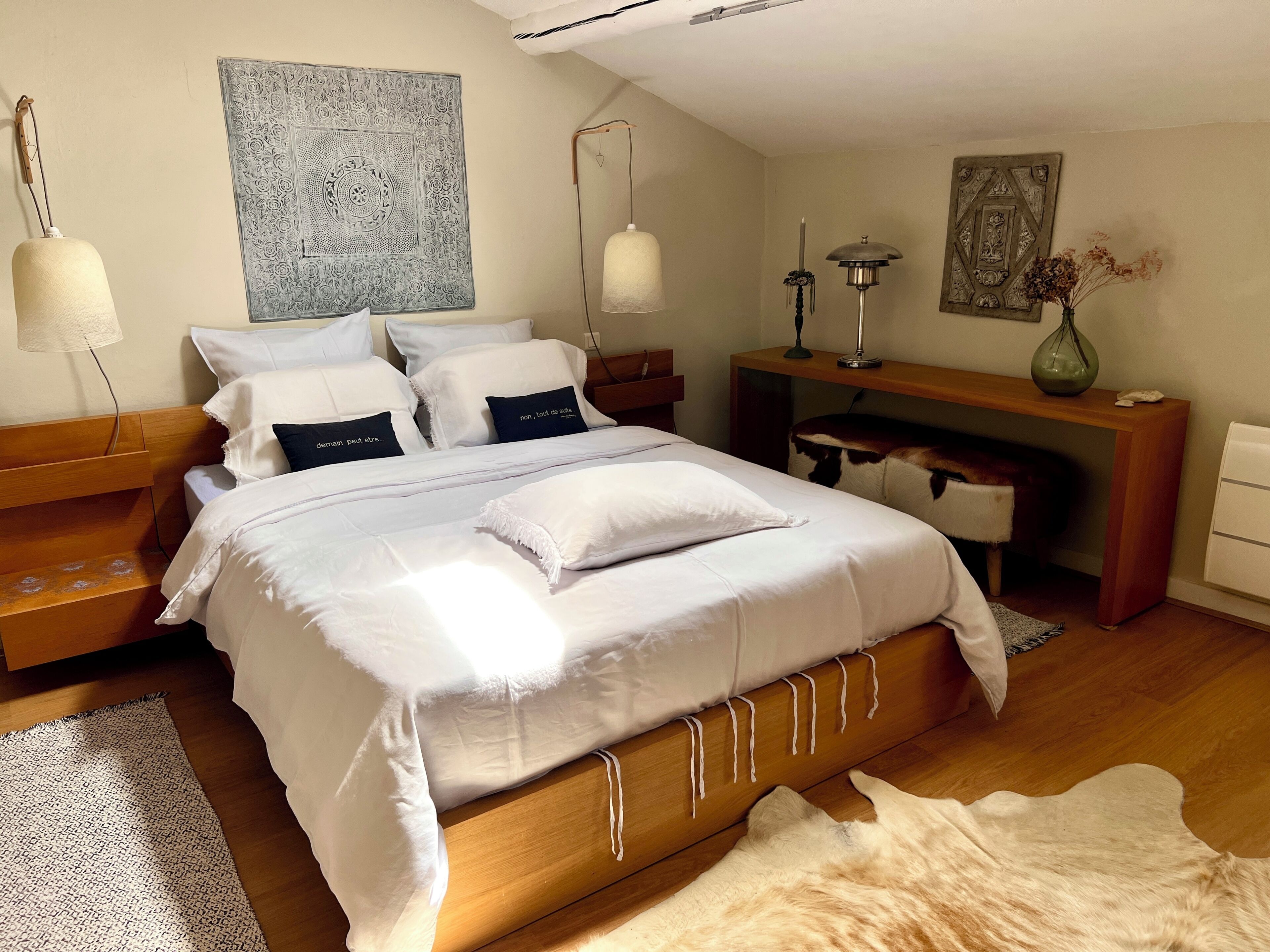 Chambre Double Deluxe, salle de bains privée, vue jardin | Bureau, Wi-Fi gratuit