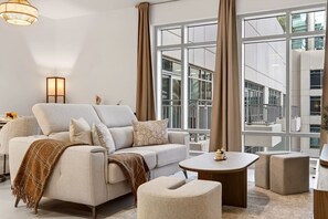 Living area - FIRST CLASS | 2BR | Walk to Burj & Dubai Mall (Downtown)