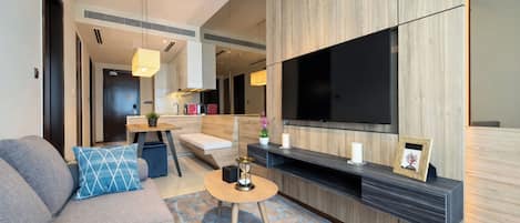 Apartment, 1 Bedroom | Living area
