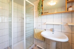 Shower, hair dryer - Gîte "Au Champ Fleuri" – Comfortable Stay in Plombières-les-Bains for 5 Guests (Plombières-les-Bains)