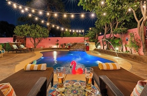 Pool - Themed 5BR Retreat: Pool with Waterfall, Game Room, Moroccan Lounge - Coachella (Indio)