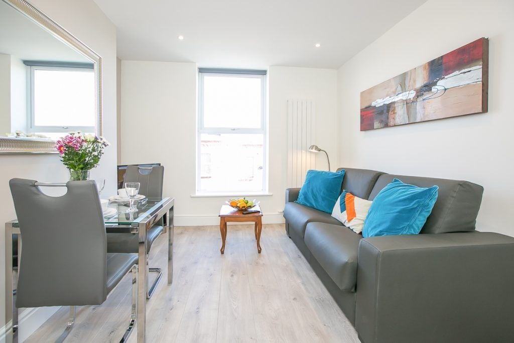 Apartment, 1 Bedroom, Kitchen | Living area
