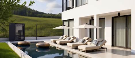 A heated pool