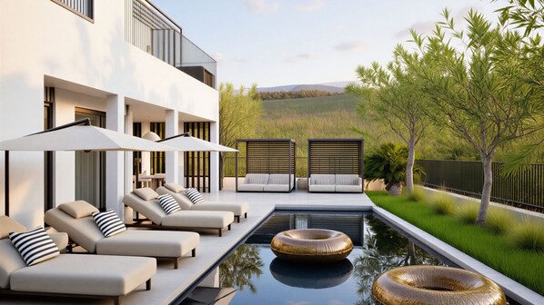 A heated pool