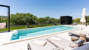 A heated pool