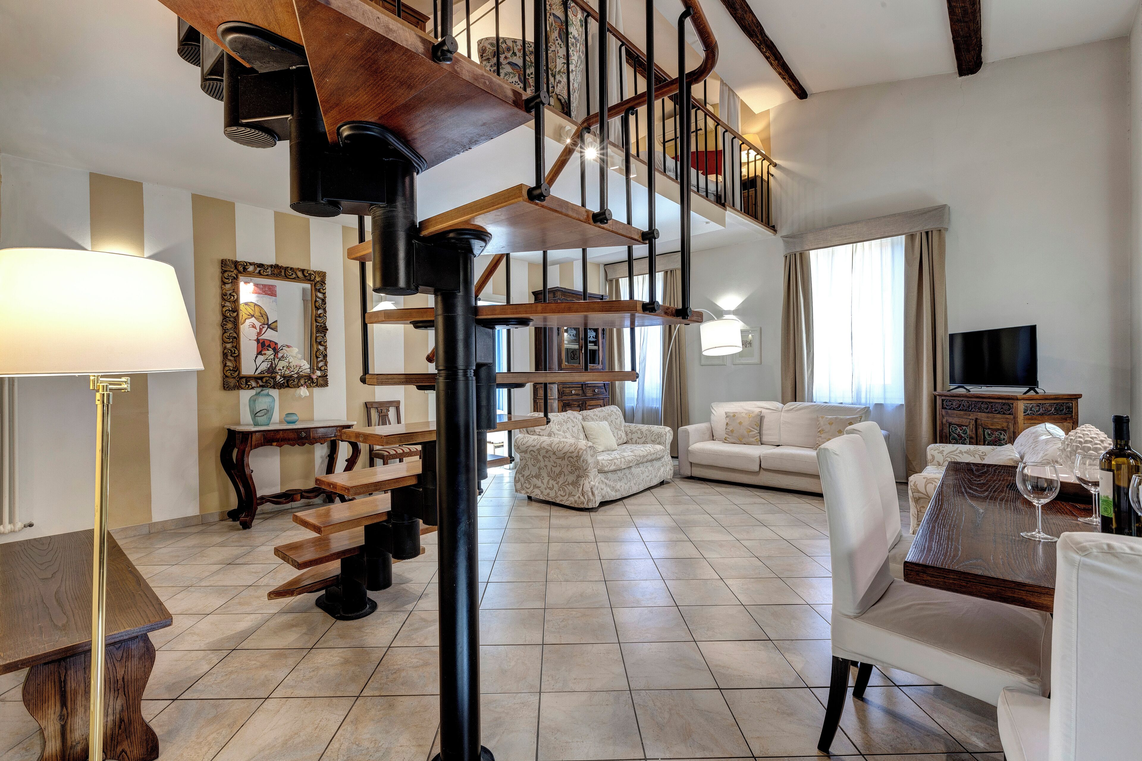 Duplex | Living area | Flat-screen TV