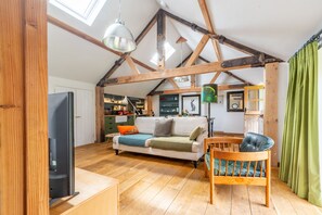 Fernseher, Kamin