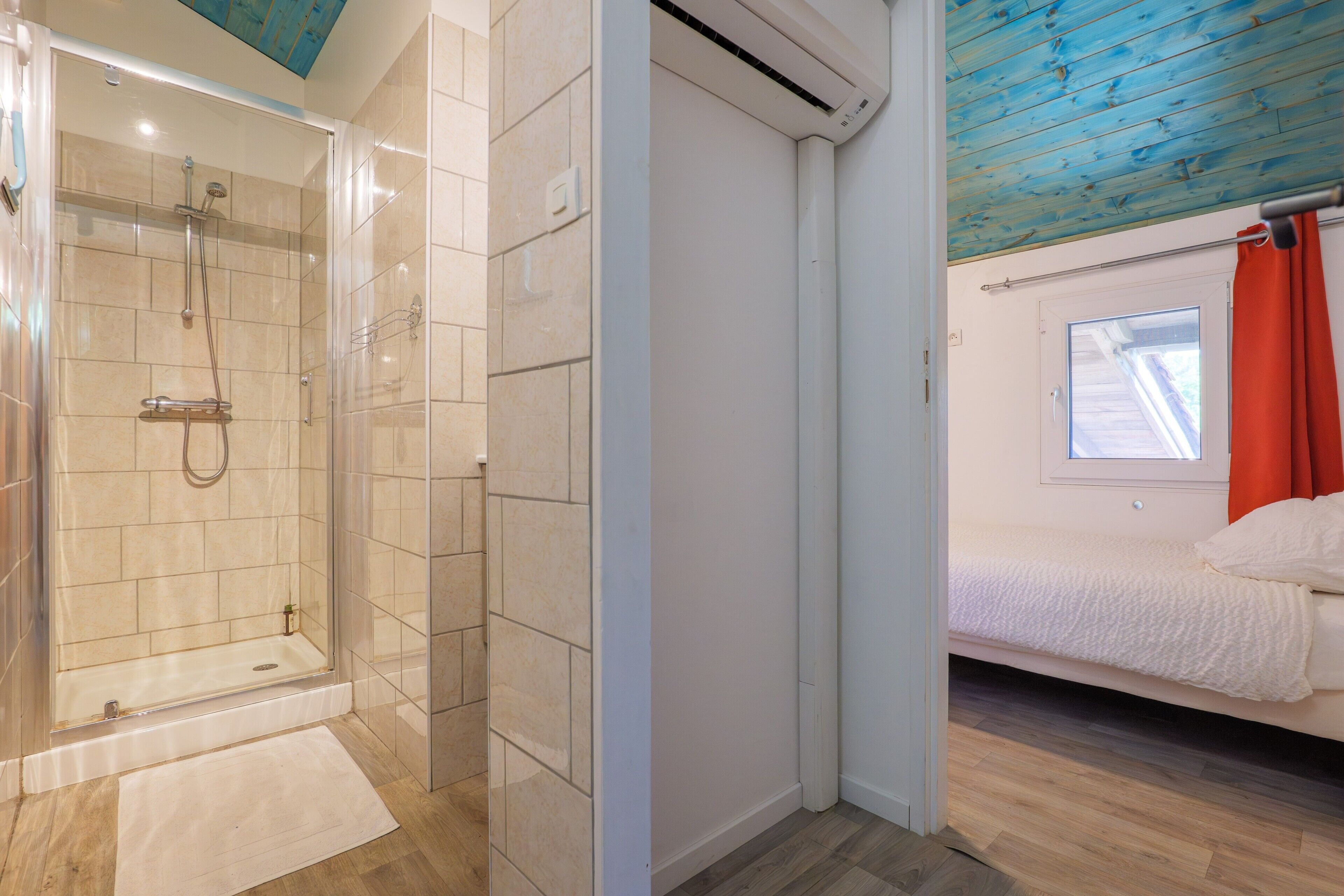 Shower, hair dryer