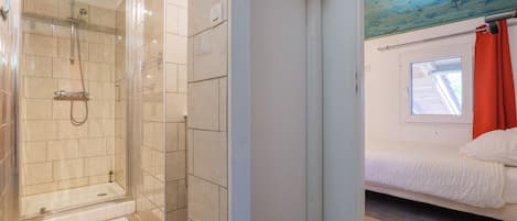 Shower, hair dryer