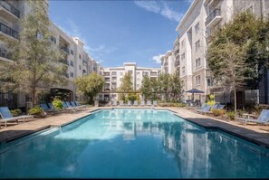 Pool - New 2-bedroom corporate loft in charming Atlanta, right by the airport. (Atlanta)