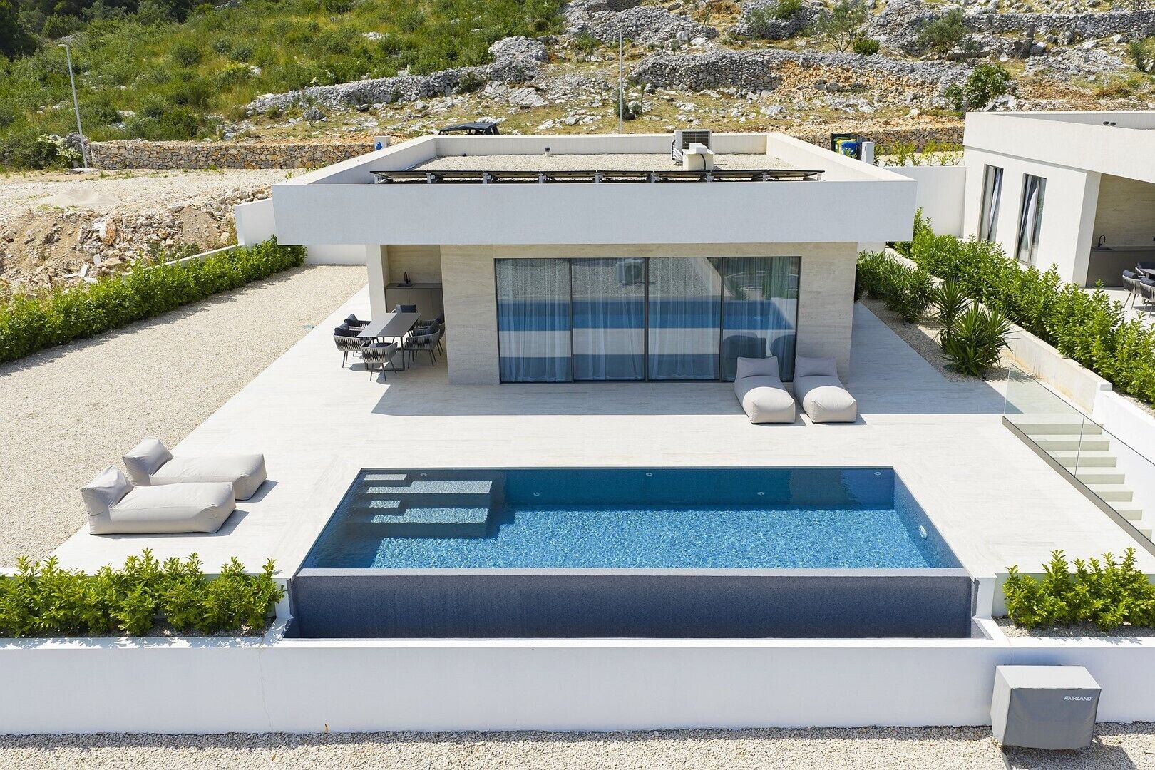 A heated pool