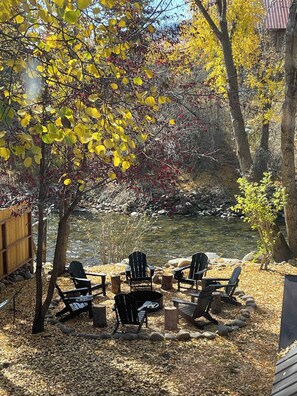 Terrace/patio - Luxury 4BR Riverfront Home with Hot Tub Near Ski (Crested Butte)