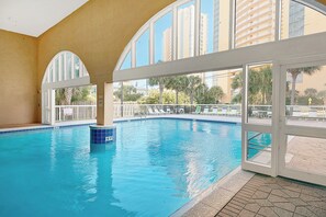 Indoor pool, a heated pool - 🏖️8th Floor Gulf-Front Condo | Private Balcony + Pools | Celadon 808🏖️ (Panama City Beach)