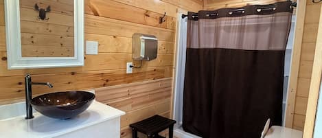 Shower, toilet paper