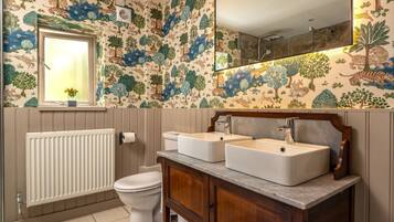 Hair dryer, towels