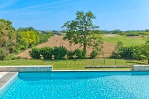 A heated pool