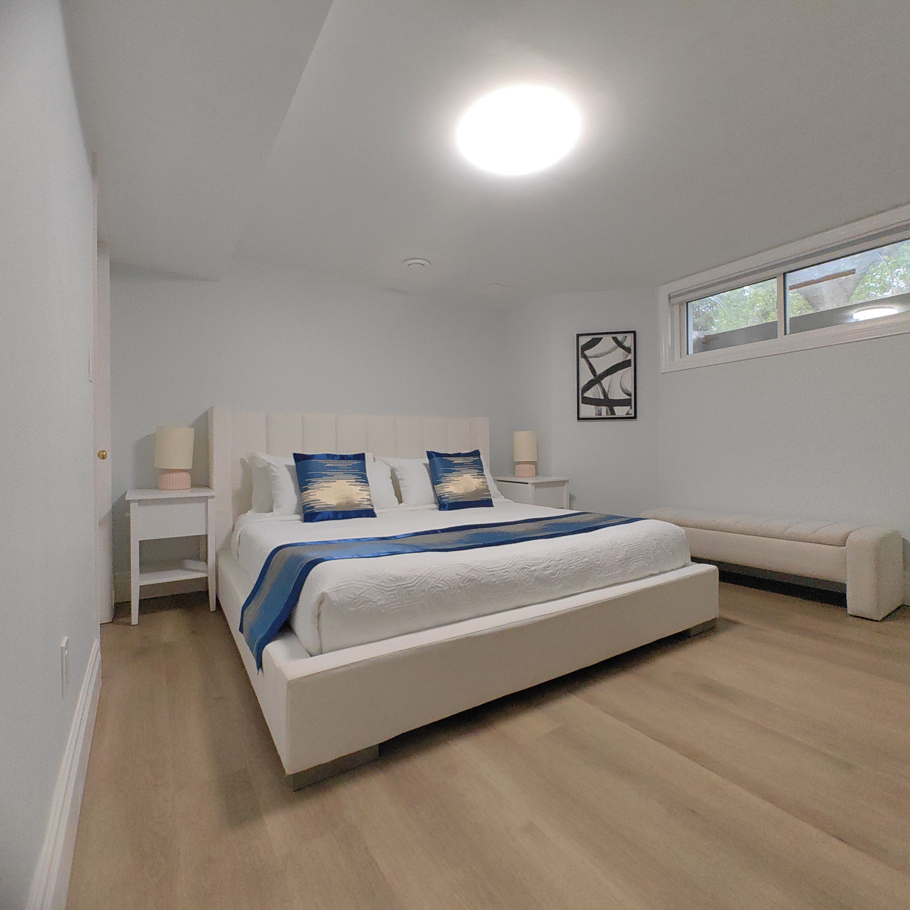 2 king beds and private bathroom in third bedroom, this is inner king bed