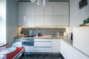 Private kitchen - Stylish apartment with AC in the heart of Riga Centre (Riga)