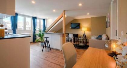 Central 70 sqm rooftop apartment (no. 8) for 4 pers.