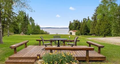 Lem's Paradise #1 | 300+ ft Lake Huron Shoreline & Mackinac Views