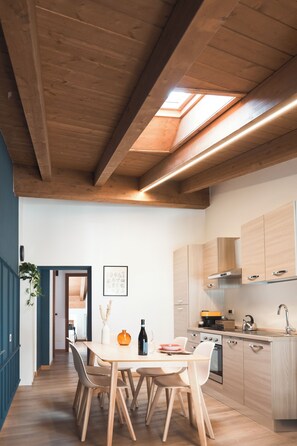 Private kitchen - Penthouse With View • 6 min walk to Bernina Express (Tirano)