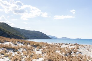 Vlak bij het strand