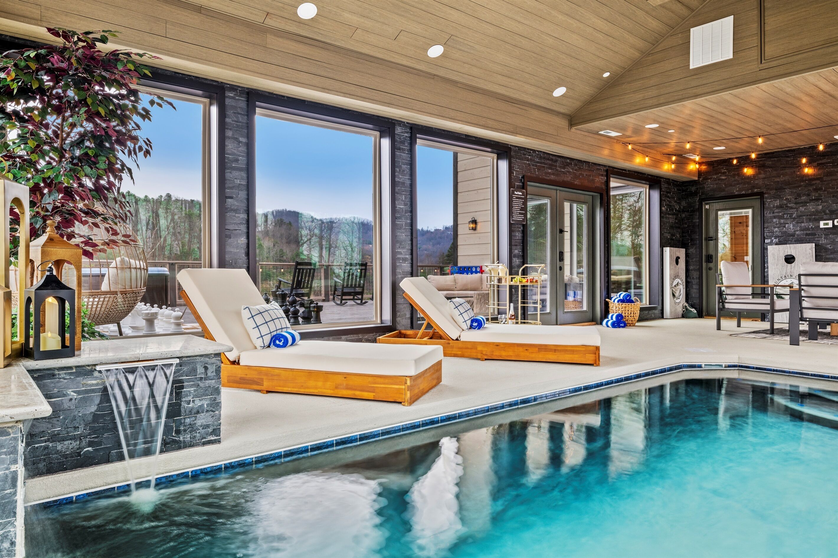 Indoor pool, a heated pool
