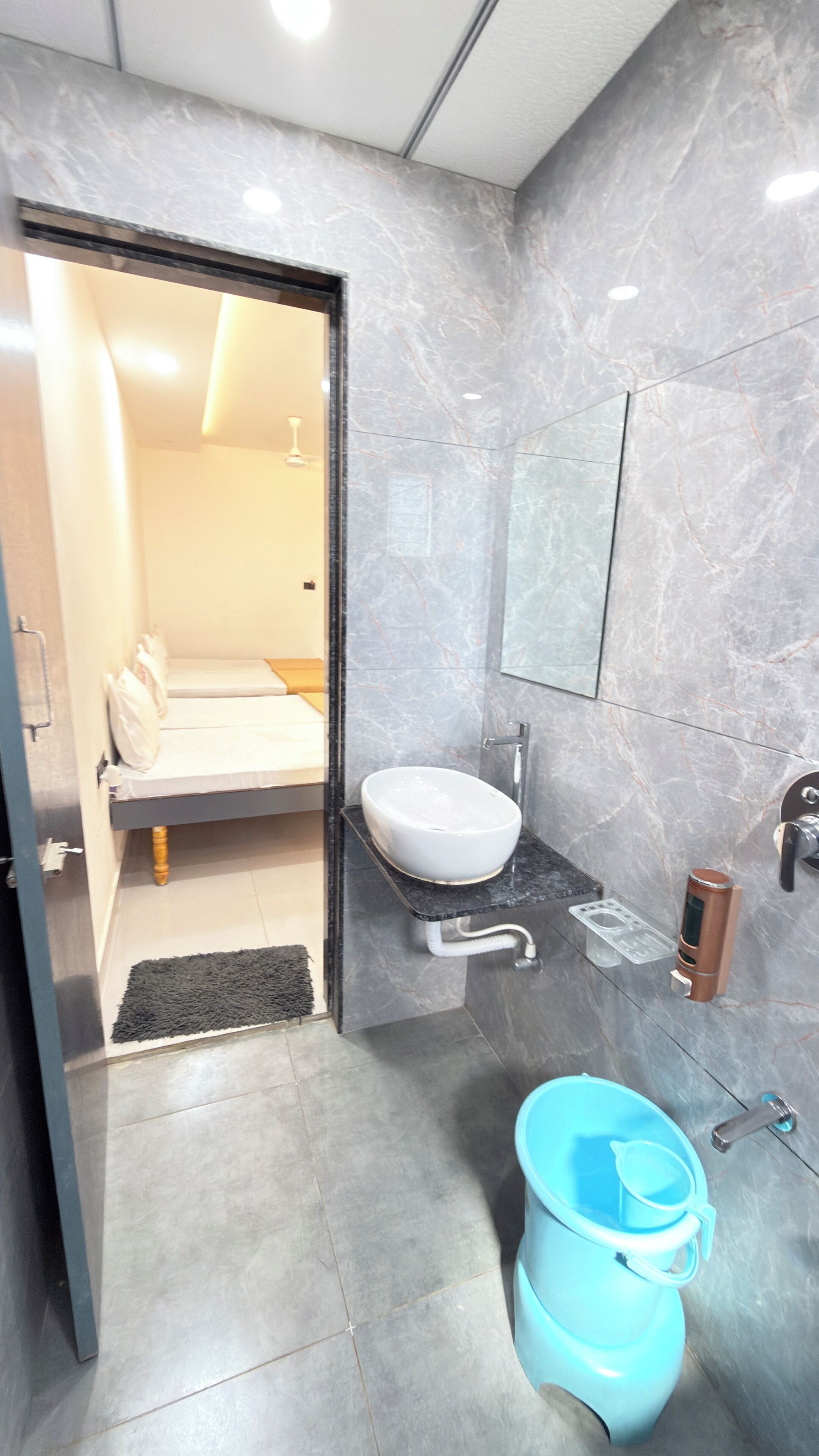 Comfort tweepersoonskamer, uitzicht op stad | Badkamer