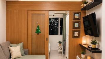 Apartamento, 1 quarto, vista para a cidade | Sala de estar