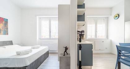 A bright and welcoming 36 square meters loft, perfect for two people, located on the first floor of a building with an elevator (NOT accessible to disabled guests).The property is located in a quiet area of Trieste, well-served by major amenities s