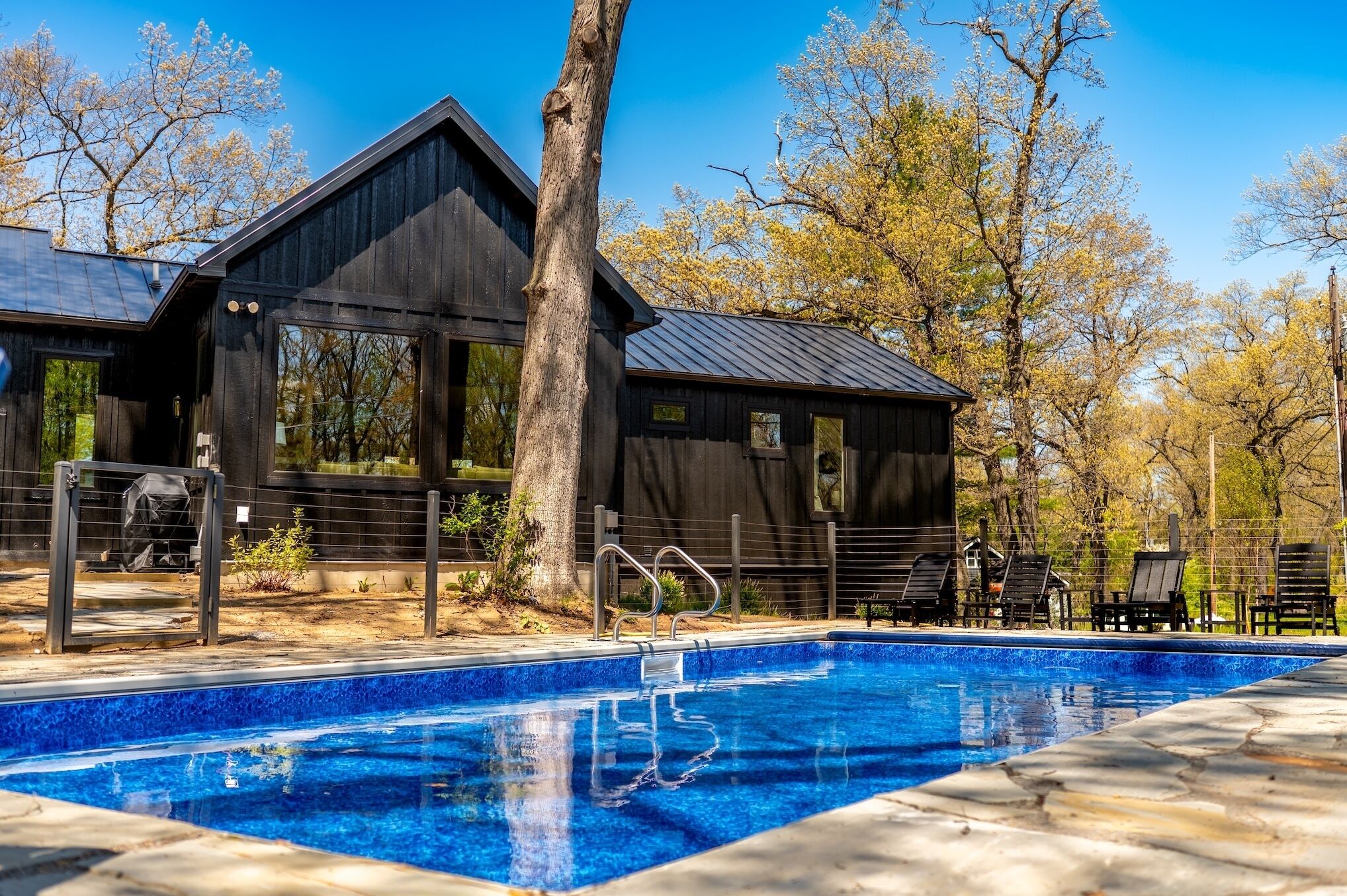 A heated pool