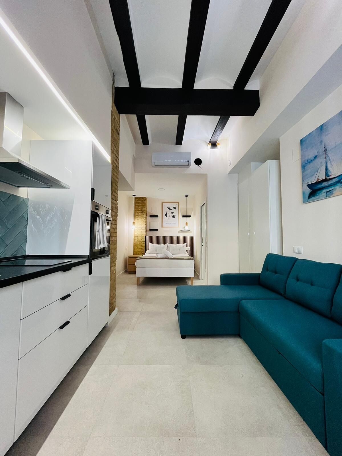 Comfort Studio, Kitchen, City View | Down comforters, in-room safe, laptop workspace, iron/ironing board