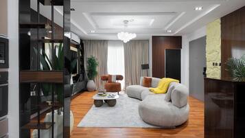 Classic Apartment, Balcony, City View | Living area