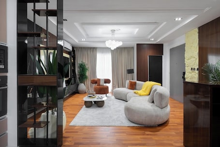 Classic Apartment, Balcony, City View | Living area. AIJ RESIDENCE