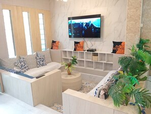 Family House, 3 Bedrooms, Private Pool | Living room - Comfortable 2-Story Home for Families (Bacolod)