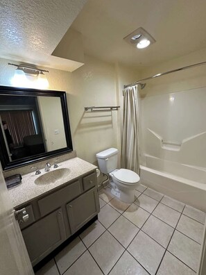 Shower, hair dryer - Two Bedroom, First Floor. (Wichita)