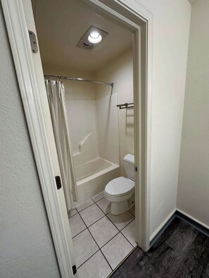 Shower, hair dryer - Two Bedroom, First Floor. (Wichita)