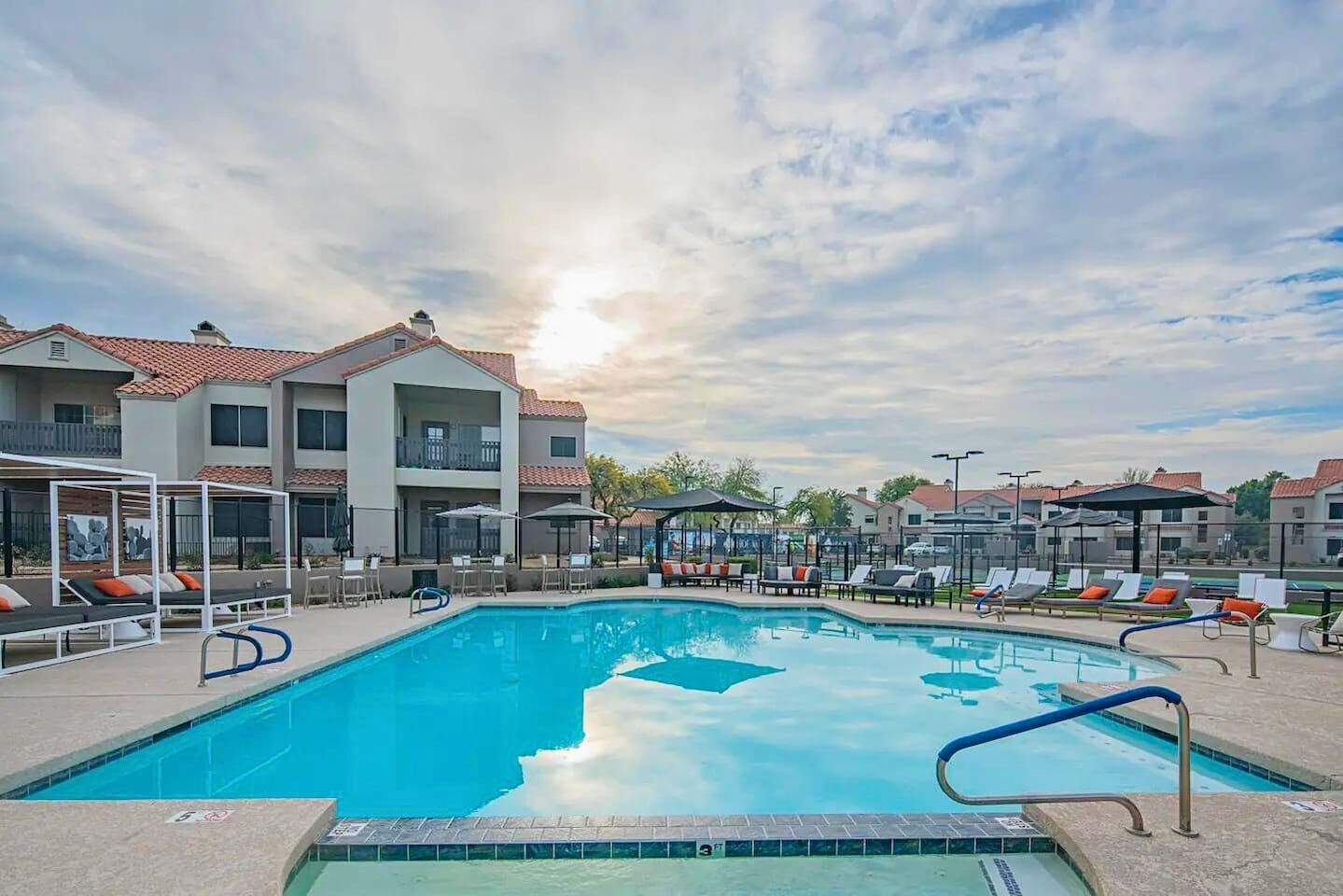 A heated pool